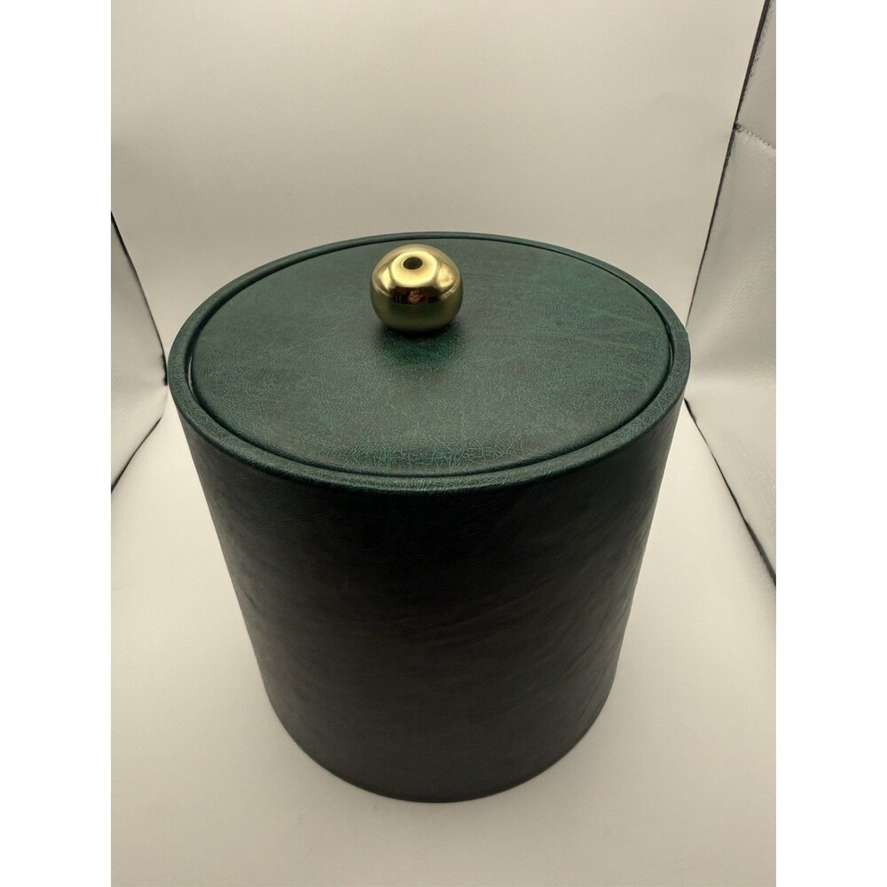 Covered Ice Pail Gold Knob Made in USA